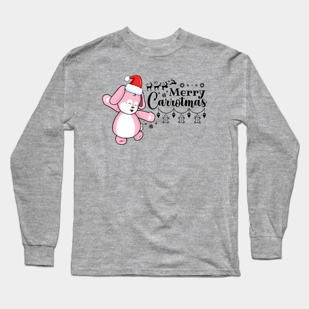 Merry Carrotmas Long Sleeve T-Shirt by the-krisney-way